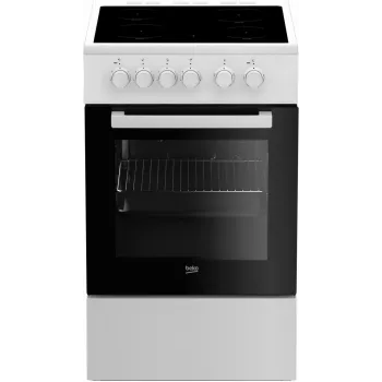 Beko FSS57000GW Štednjak samostojeći električni staklokeramička ploča crni, bijeli