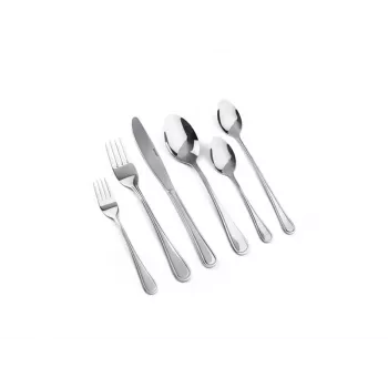 Set pribora za jelo LAMART LT5006 – 48-dijelni set od nehrđajućeg čelika, sadrži jušne žlice, noževe, vilice, žličice, desertne vilice, duge žlice