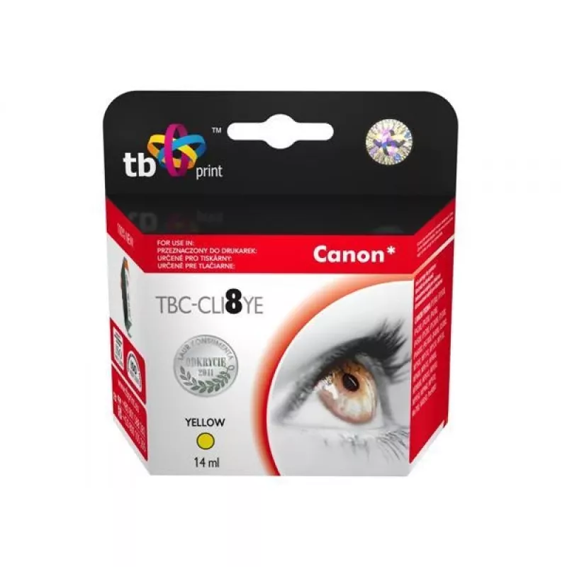 Tinta TBC-CLI8YE (Canon CLI8YE) žuta 100 % nova