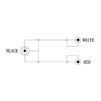 Audio kabel 3,5mm > stereo cinch (crni, 1,5 metara)