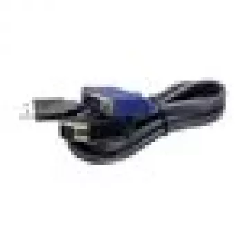 TRENDnet TK CU10 - KVM kabel za tipkovnicu / video / miš - USB Type A, 4-pin, HD-15 (M) - HD-15 (M) - 3,1m - crni (TK-CU10)