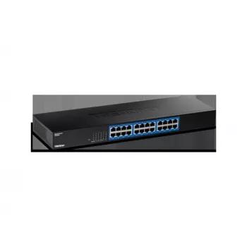TRENDnet 24-portni Gigabit switch, TEG-S25, 24 x Gigabit RJ-45 porta, 48 Gbit/s switching kapacitet, dizajn bez ventilatora, metalno kućište, interno napajanje