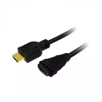 LogiLink CH0057 High-Speed HDMI produžni kabel s Ethernetom, HDMI 1.4, A utikač na A utičnicu, 4K/30, pozlaćen, 3 m, crni