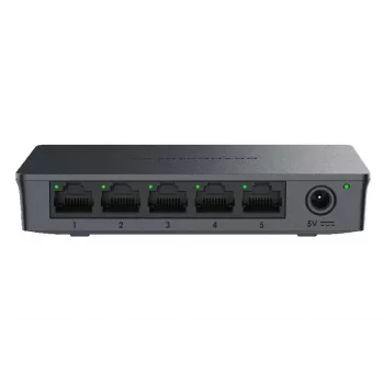 Grandstream GWN7700 Layer 2 neupravljani switch 5x Gigabit portova 10Gbps switching capacity 802.1p QoS crni desktop/zidna montaža 5VDC