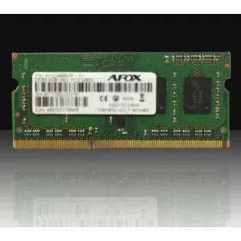 AFOX AFSD38BK1P, 8 GB, 1 x 8 GB, DDR3, 1600 MHz, 204-pin SO-DIMM