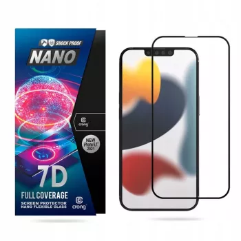Hibridno staklo Crong 7D Nano Flexible Glass Apple