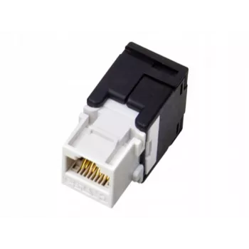 Alantec MB001 RJ45 keystone module, tool-less, UTP Cat5e, Black/White