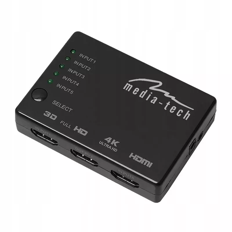 Media-Tech MT5207 5x HDMI switch, 4K