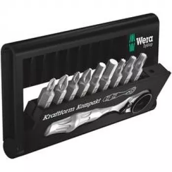 Wera 05057418001 Bit-Check 10 Zyklop Mini BiTorsion 1 Bit Set, 10 Pieces, Phillips, Pozidriv