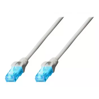 DIGITUS patch kabel RJ-45 (M) na RJ-45 (M), 25 m, UTP, CAT 5e, oklopljeni, bez zapinjanja, sivi