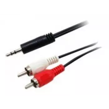 Equip 3,5 mm muški na 2xRCA muški stereo audio kabel, 2,5 m, 3,5 mm, muški, 2 x RCA, muški, 2,5 m, crni