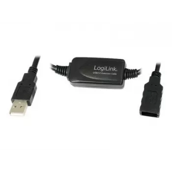 LogiLink UA0143 USB kabel USB 2.0 USB-A utikač na utičnicu 10,00 m crni