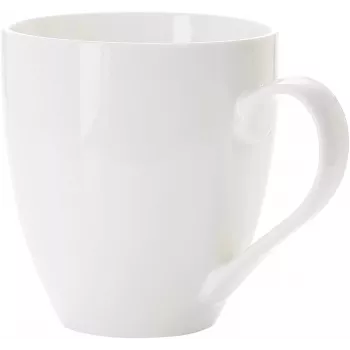 Ritzenhoff & Breker Gusto Jumbo šalica za kavu, 0,6L, bijeli porculan, sigurna za perilicu posuđa, 110mm – 6 komada (088762)