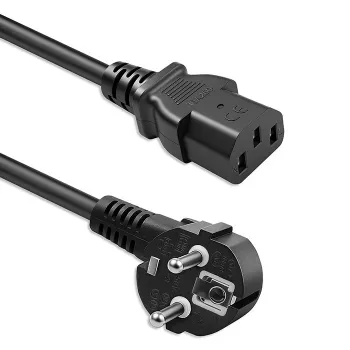 QOLTEC kabel za napajanje SCHUKO CEE kutni utikač IEC C13 5m crni