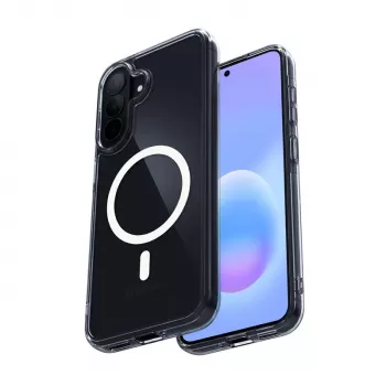 Crong Hybrid Clear Magnetic maska za Samsung Galaxy A57, transparentna, kompatibilna s MagSafe
