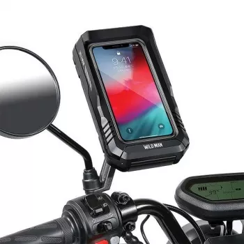 WILDMAN FK3 biciklistička torba na okviru s držačem za telefon, crna
