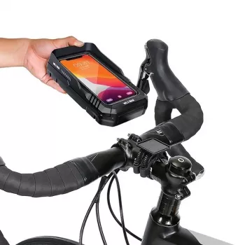WILDMAN FK4 biciklistička torba na okviru s držačem za telefon – crna