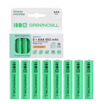 GREEN CELL baterije 8xAAA HR03 950mAh NiMH