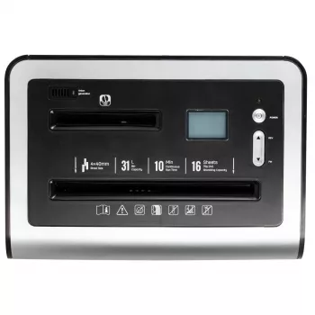 DELI E9917EU Cross-Cut Paper Shredder, 10 Sheets, 20L, Black