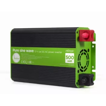 Gembird pretvarač 12V na 230V, čisti sinusni, 500W