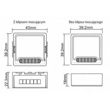 OXT T224 mini Wi-Fi relejni modul 4 kanala Tuya Smart Life suhi kontakt 10A/Kanal