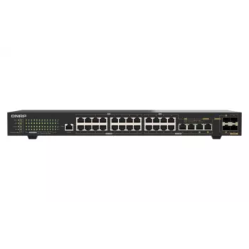 QNAP QSW-M2130P-2C2S26T 26-Port 2.5GbE PoE++ upravljani Layer 2 Rackmount switch s 2x 10GbE SFP+ i 2x 10GbE Combo portova, 370W PoE proračun