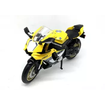 PULIO Motorrad MSZ 1/12 Yamaha YZF-R1 žuti diecast model