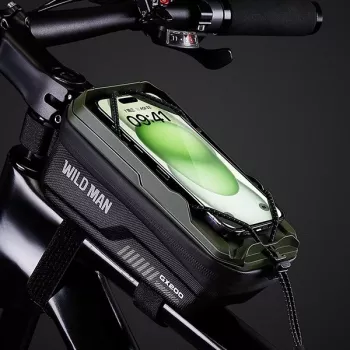 WILDMAN GX200 biciklistička okvirna torba s držačem za mobitel, zelena
