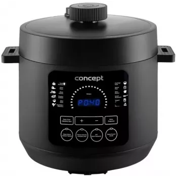 CONCEPT CK6001 višenamjenski lonac, 5L, 900W, 10 programa, neprianjajući premaz, crno-nehrđajući čelik