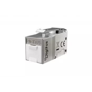 DIGITUS Keystone modul Cat. 6A, oklopljen, bez alata, RJ45, srebrni