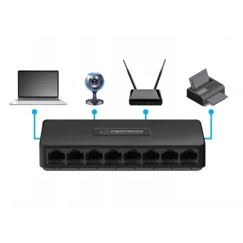 Esperanza NOVA ENS104 8-portni Gigabit switch 10/100/1000
