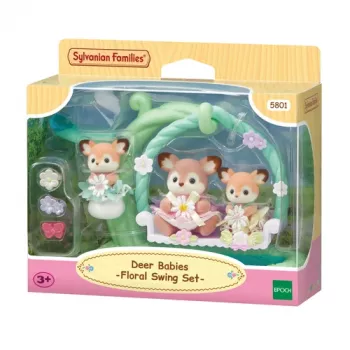 Sylvanian Families bebe srna s ljuljačkom s cvijećem, set za igru