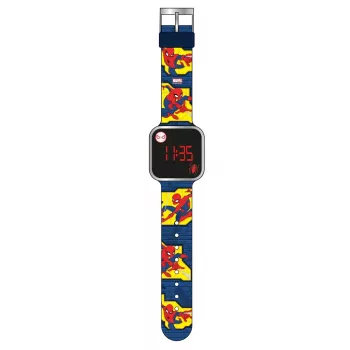 PULIO Spiderman LED digitalni dječji sat, crveno-plavi