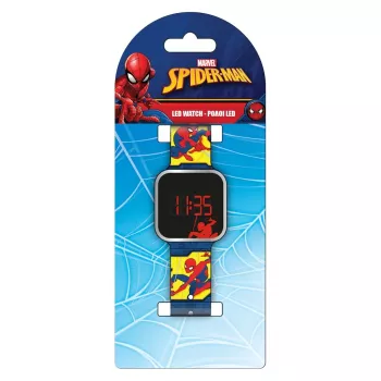 PULIO Spiderman LED digitalni dječji sat, crveno-plavi