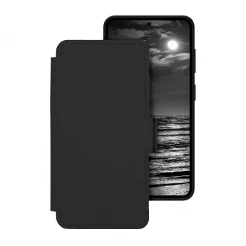 dbramante1928 Lynge ICON flip futrola za Samsung Galaxy S26 – MagSafe kompatibilna, puna goveda koža, Mitternacht