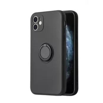 iLike Apple iPhone 13 Pro Max silikonska futrola s prstenom crna