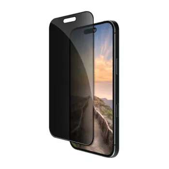 dbramante1928 zaštitna folija za privatnost za Apple iPhone 17 Pro Max - kaljeno staklo, tvrdoća 9H, crni okvir