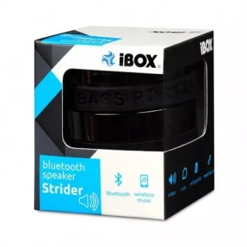 IBOX zvučnik STRIDER Bluetooth prijenosni bežični zvučnik s FM radiom, handsfree, 5W RMS, 3,5mm AUX, USB, MicroSD, crni