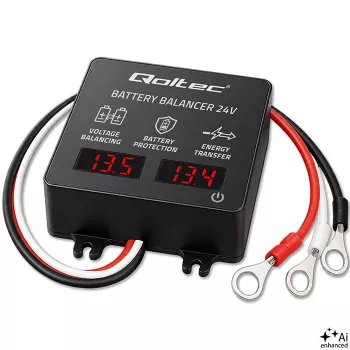 Qoltec 24V balanser baterija za 2 x 12V baterije | 5A | AGM GEL LiFePO4 | LED
