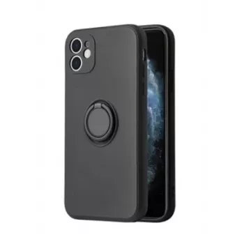 iLike Apple iPhone 13 Pro silikonska maska s prstenom crna