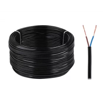 ELEKTROKABEL OMYp 2x0,5 mm² 300/300V crni fleksibilni PVC kabel