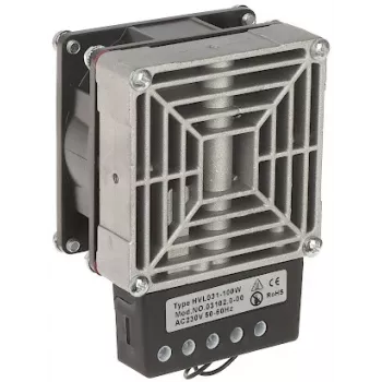 DELTA OPTICAL HVL-031-100W 100 W grijač s ventilatorom za montažu na DIN tračnicu s PTC elementom, 230V AC, IP20, zaštita od dodira