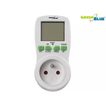 GreenBlue GB107 digitalna programabilna prekidna satna sklopka 16 programa 230V 16A Schuko