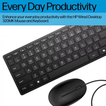 HP Wired Desktop 320MK kombinacija miša i tipkovnice - crna
