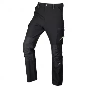 NEO TOOLS Mix&Match radne hlače, 4-Way stretch, crno-zelene, veličina XL