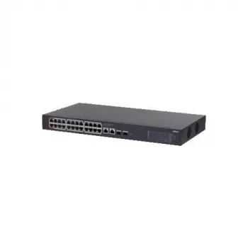 Dahua CS4228-24GT-375 24-portni Gigabit PoE upravljani switch, 2x Gigabit RJ45 + 2x SFP uplink, 375 W PoE budžet, Layer 2