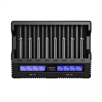 XTAR VC8S USB-C SET punjač baterija, 3,7V/1.2V