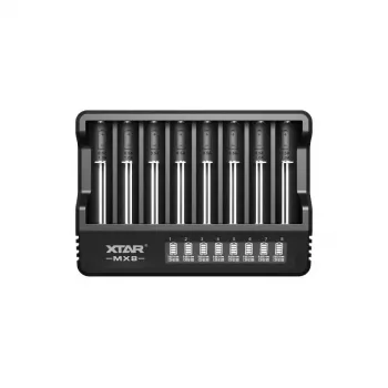 XTAR MX8 USB-C Li-ion/Ni-MH punjač baterija, 3,7V/1.5V/1.2V