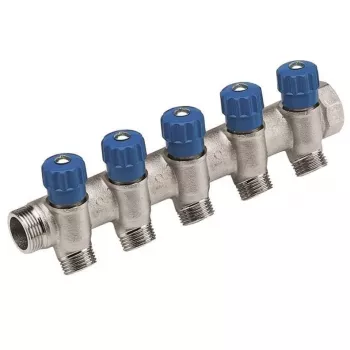 Caleffi 5R Series termostatski miješajući ventil 3/4 inch NPT ulaz x 1/2 inch NPT izlaz, bezolovni mesing, ASSE 1017