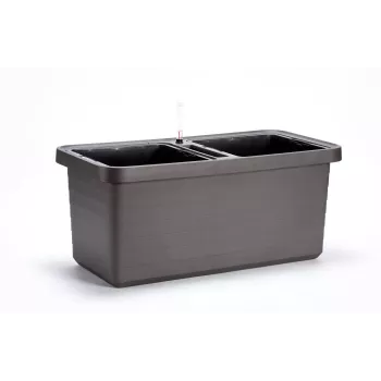 URBALIVE BERBERIS DUO samozalijevajuća posuda za biljke 78 x 39 cm siva